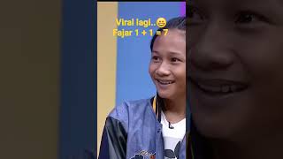 Semakin Viral, Fajar Sadboy  1 + 1 = 7 😄👍#videoviral #subscribe 🙏