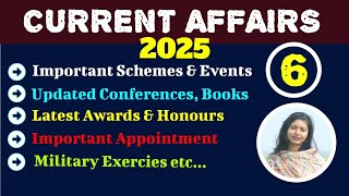 2025 important current affairs revision part6 | updated and latest current affairs MCQ 2025 |
