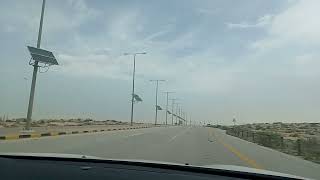 சவூதி அரேபியா பாலைவன சூரிய ஒளித்தகடு/Saudi Arabia desert road 100 km Solar light lamps 🌲🌴🌴
