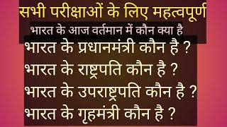 वर्तमान में कौन क्या है 2024 | Vartman me kon kya he 2024 | New Appointment 2024 | current affairs