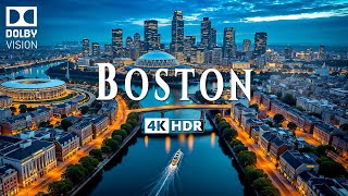 FLY OVER BOSTON 4K ULTRA HD [60FPS] • A Journey Through History and Modern Elegance