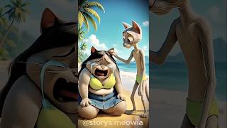 Tiny Kittens Struggling but Cute on the Beach 🐾😭 #cats #shorts #short #ai #meow #story