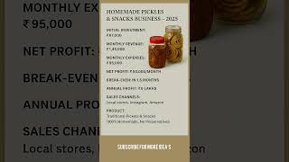 Home made pickles and snacks business idea 2025 | low investment | high profit |