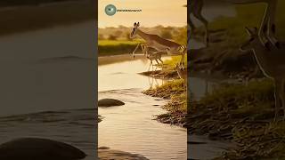 Nature’s Ballet: The Impala’s Perfect Leap in Slow Motion