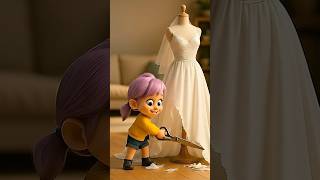 Baby RUMI cut RUMI’s Wedding Dress on her wedding day 😱 #shorts #kpop #rumi #demonhunters