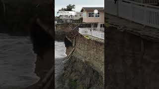 California Homes Teeter on Cliff After Storm