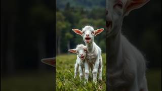The cow saved the baby goat's life | #youtubeshorts #ai #viralshort #goat #animals #rescueanimals