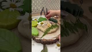 🪻🌿NATURE PLAYDOUGH 🌿🪻#sensoryplay #playdough #learningthroughplay #shorts #toddleractivities #recipe