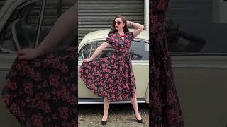 Lucy  dress with a Volkswagen Beetle by What Katie Did #vintageinspired #volkswagen #1950s #retro