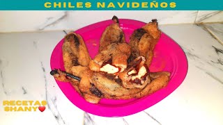 Como Preparar Chiles Navideños🎄🎆|Chiles Chipotle Dulces Rellenos De Queso