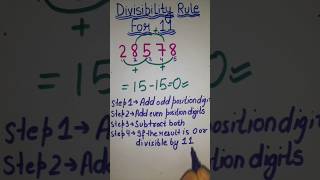 Divisibility rule of 11😬#maths#hack#class 10#examtips2025