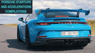 Porsche startups and acceleration in the track 💥#shorts #porsche