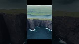 Floating Lake Illusion Above the Sea in the Faroe Islands  4K Drone Tour