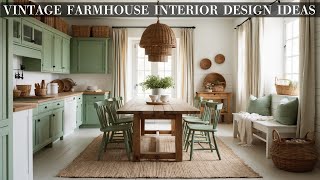 Timeless 🕰️ Vintage Farmhouse Interior Design Ideas You’ll Love! 🏡 Rustic Charm & Cozy Vibes Inside!