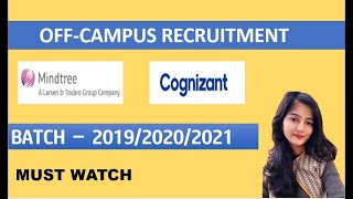 MINDTREE HIRING 2021 BATCH || HIRING AT COGNIZANT || MUST WATCH