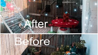 Cheap and charming DIYs for outdoor kids spaces using Dollar Tree and curb rescue items!!