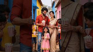 Family Turns Corn 🌽 into Popcorn 🍿 for Village Kids 😍 #ai #kids #father #mother