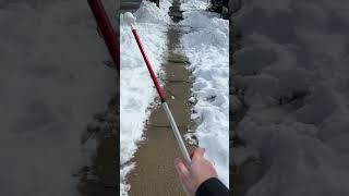 How different cane 🦯 tips work…part 3 #blind #visuallyimpaired #orientationandmobility #whitecane