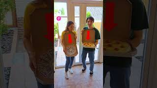 Married couple surprises pizza delivery person #shorts