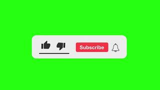 YouTube like subscribe bell icon buttons green screen | End Screen