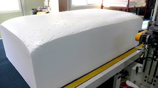 ソフトケーキのようなマットレスを作る韓国のベッド工場