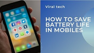 HOW TO SAVE BATTERY | IN TAMIL | VIRAL TECH