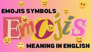 Emojis meaning in English #emojis