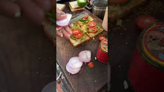 Cheese Masala Sandwich Making | Street Food India Shorts | #shorts