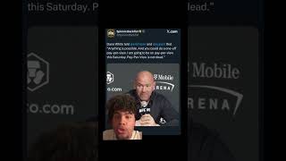 DANA WHITE LIED 😱😱 #danawhite #shorts