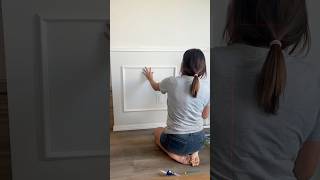 Picture frame moulding for the upcoming dining room makeover! #wainscoting #accentwallideas #diyhome