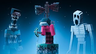 I Beat Minecraft ONE BLOCK with Every Horror Mod