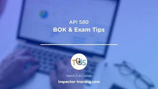 API 580 Risk Based Inspection (RBI) Exam tips
