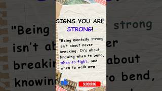 "3 Signs You’re Mentally Strong 💪🧠" #SuccessTips #Motivation  #SelfImprovement #LifeLessons