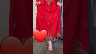 Elegant Red Kaftan Dress | Traditional Embroidered Fashion | Party Wear 2025 #reddress #kaftanstyle