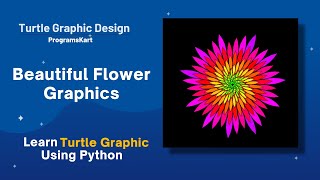 Beautiful Flower Graphics | Turtle graphics design || ProgramsKart