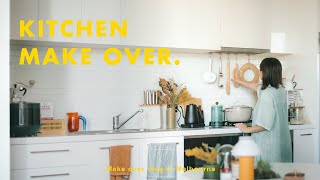 [Kitchen Makeover] Create an Ideal Kitchen 🍳 Tile Stickers | IKEA/MUJI