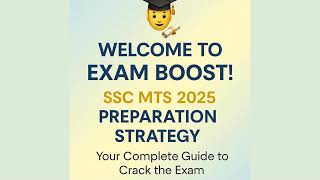 SSC MTS 2025 Preparation Strategy | Syllabus, Books, Study Plan & Tips | Exam Boost #gainsubscribers
