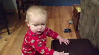 Evan and Easton having fun