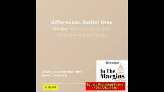 Testing Diversity and paths foward with ETS