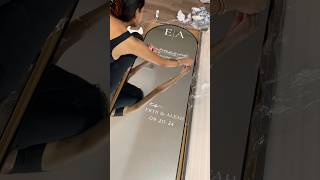 DIY WEDDING WELCOME MIRROR ✨ #wedding #weddingdiy