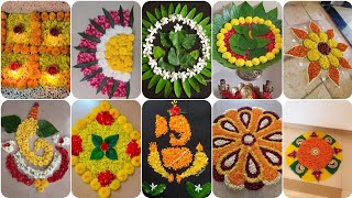 20+ Flower rangoli designs || Diwali Flower decoration ideas || Flower Rangoli designs#flowers
