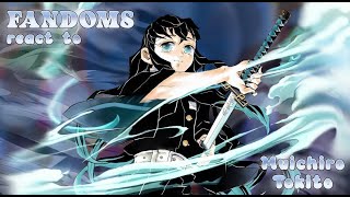 Fandoms react to Demon Slayer || Muichiro Tokito | 2/5 || by Himari | gacha club