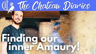 We can work hard too, Dan! @escapetoruralfrance | Renovating one of the Chateau's 19th century rooms