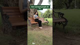How normal people sit Vs. Yoga teacher  #nutriyogstudio #memesofyoga #yogimemes #yogajourney