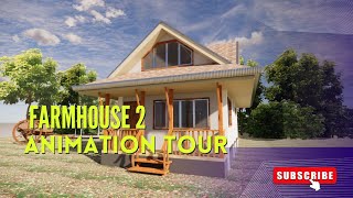 Farmhouse Exterior 3D Animation Tour | Simple Living in Nature #3d #house #animation