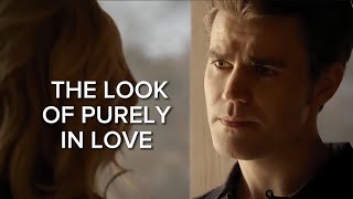 stefan giving caroline the loml look for straight 19 minutes and 9 seconds