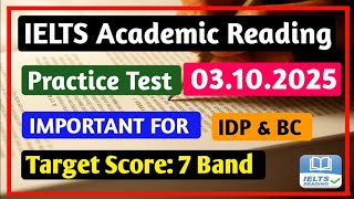IELTS Reading Practice Test 2025 With Answers | 03.10.2025 | IELTS Academic Reading Practice Test