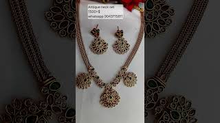 Antique neck set jewellery#trending #jewellery#imitationjewellery#viral#youngsters#collagegirls