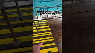 High Contrast Tape & Stairs #blind #visuallyimpaired #safety #fallprevention