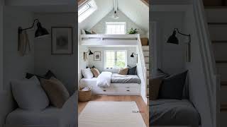 Cozy Tiny Loft Bedroom Design You’ll Want to Copy #TinyHome #LoftBedroom#SmallSpaceLiving #shorts